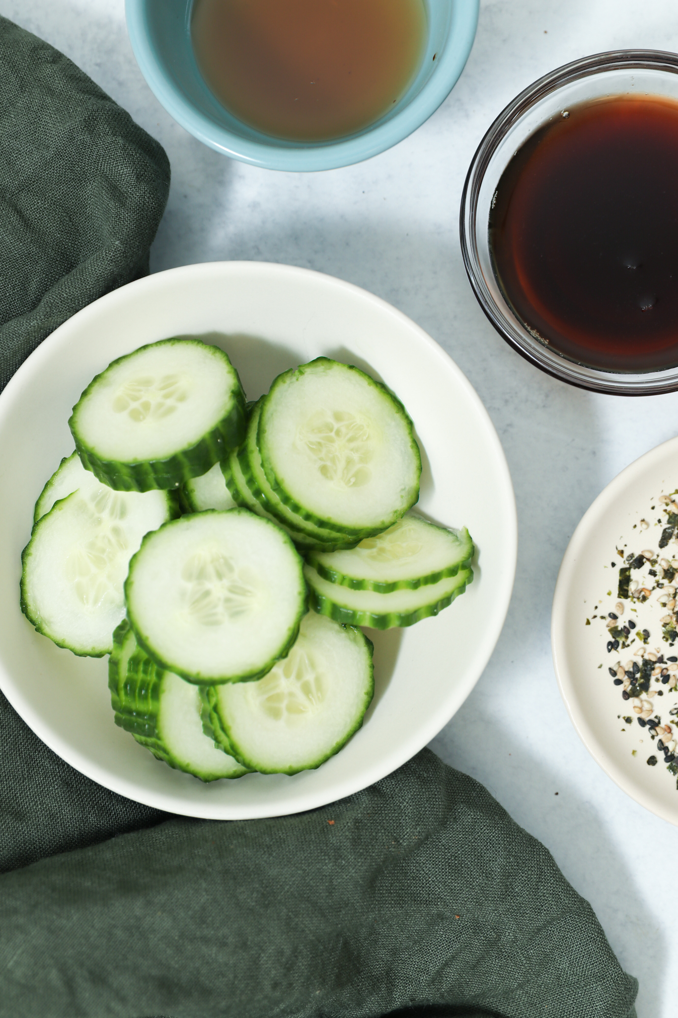 Sushi Bowl with Asian Cucumber Salad