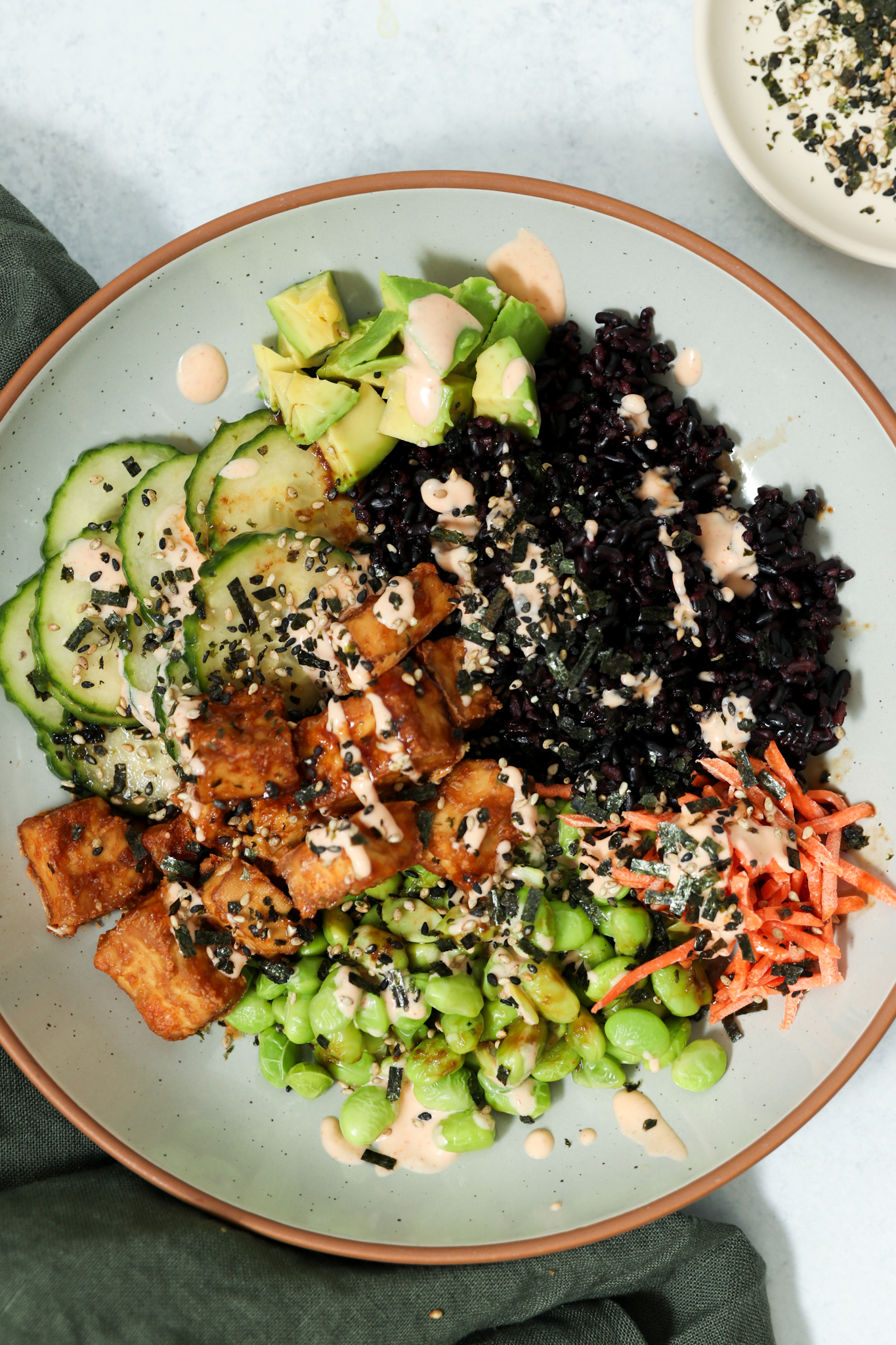 Sushi Bowl with Asian Cucumber Salad